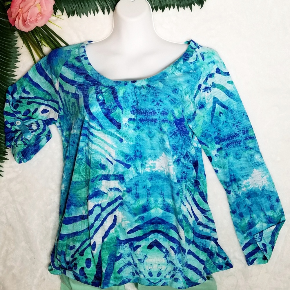 Chaus Sport Zebra Blouse